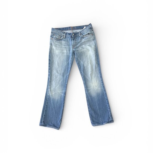 7 For All Mankind Denim - 7 For All Mankind Low Rise Bootcut Jeans- 29- Medium Blue Wash- Y2K